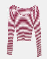 ロリクストライプウォーマー長袖Tシャツ