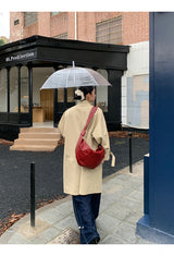 high-end wide long trench coat
