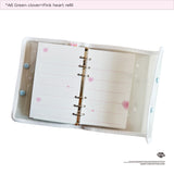A6 Green clover+Pink Heart refill