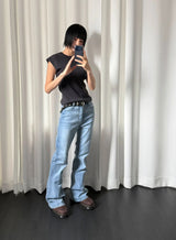 CASHMERE CAP SLEEVE KNIT