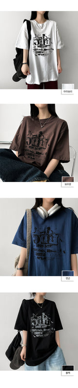 ジュイオーバーサイズフィットショートスリーブTシャツ