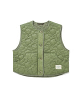 Women’s Clover Heart Quilted Short Vest Olive