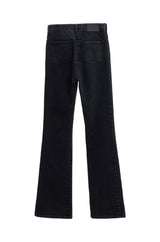 WASHED RIVET DENIM PANTS