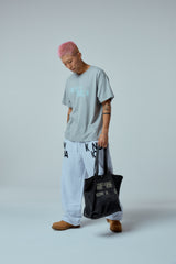 EEERRR Distorted logo over-crop fit T-shirt (Melange)