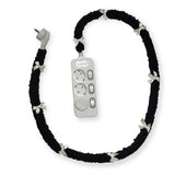 Fuzzy multi-tap_Ribbon_Black (Ivory)