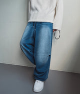 Maxis banding wide denim pants