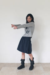 NYLON BALLOON SKIRT (NAVY)