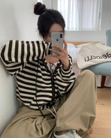 [MADE] Spell Food Border Knit Zip-Up