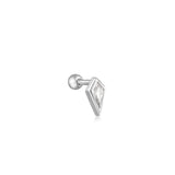 Sparkle Emblem Single Barbell 925 Silver + Rhodium Plating Piercing E041-01H-W