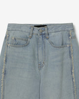 Diagonal fringe denim [ light blue ]