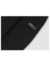 PATCH POINT NYLON CARGO HALF PANTS - BLACK