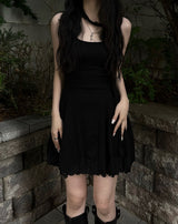 flared scarf mini dress (2color)