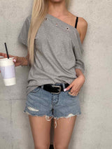 Vintage low rise denim shorts