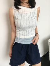Sophie Drape Hoodie Sleeveless top (2c)