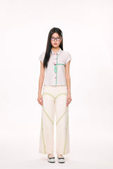Lub-Dub Button Up Baby Shirt (Cream)