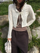Crochet Frill Cardigan (2color)