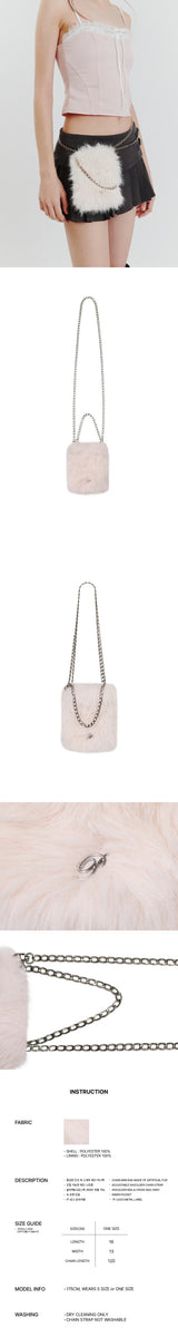 SOPHIA FUR MINI BAG pink