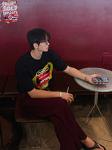ASCLO ヒューチャーフラワーショートスリーブTシャツ(2color)