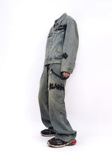 BBD Graffiti Metal Logo Denim Jacket (Rusty Blue)