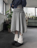 hooa unbalanced layered midi sk