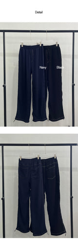 [S/S] Denim pleats banding pants (2color)