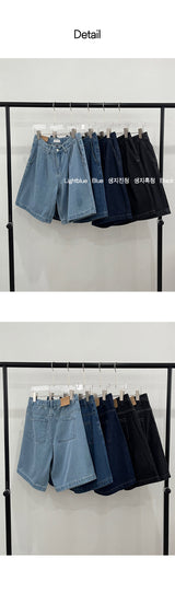 [S/S] Pin tuck denim short pants (5color)