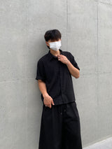 ジャカードチェッカード半袖Tシャツ 3C