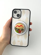 ブラウンチェックMagsageグラスバンパーケース