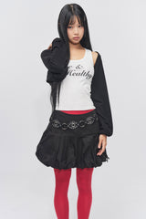 Love & Healthy Logo Sleeveless Top White