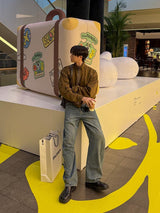 [Premium] 3 TAP Twist Denim Pants (2color)