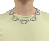 star scollop necklace - purple