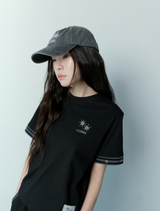 CILLIN STRIPE EYELET POINT HALF T (2Color)