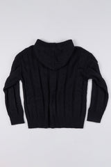 Poulsen ribbed wool hooded knit