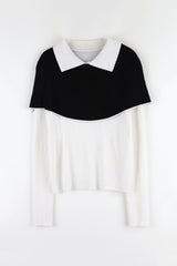Plum Shawl Layered Knit
