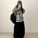 Pen Lettering Printing Round Knit