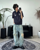 Tony Wappen Stripe Collar Tee