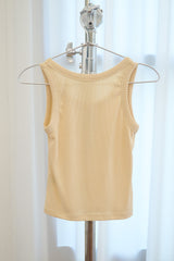 ベーシック リブ スリーブレス(Yellow)