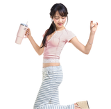 BABY POWDER LACE TEE [PINK]
