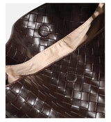 Magnetic Woven Check Tote Bag