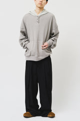 パスト ワッフルド フーデッド トップ(4color)