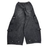 curve detail hammer balloon pants