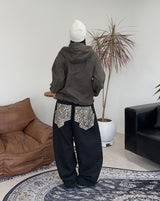 Denid Leopard Double Pocket Pants