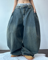 ピンタックリベットバルーンデニムパンツ 💙🩵