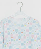 ヒデニフラワーパッチワークパンチングTシャツ