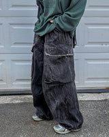 Fringe Balloon Cargo Denim Pants