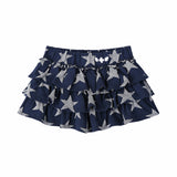 Angel of Star Ruffle Skirt - Navy