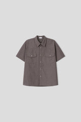 Plaid Western Check Half Shirt (2color) (No.967)