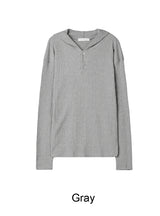 Charis Henley Neck Hooded Knit