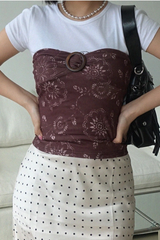 ORIENTAL WOOD RING TUBE TOP