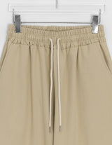 Monique Check Color Matching Cotton Wide Banding Pants